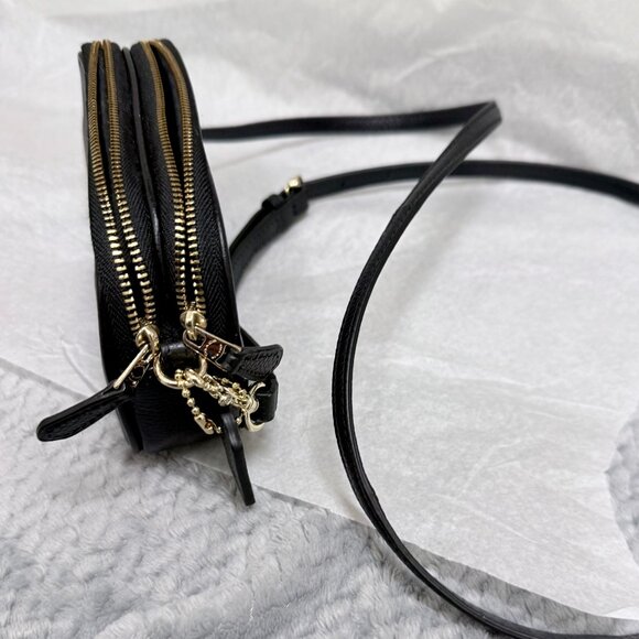 COACH Pebbled Leather Crossbody – Black – Gently Used - Picture 3 of 9